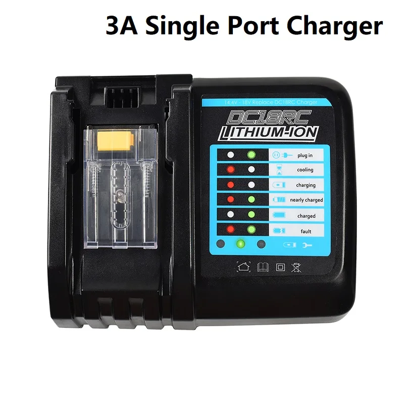 Carregador de Bateria Li-ion para Makita 18v 14.4v Bl1860 Bl1850 Bl1840 Bl1830 Bl1820 Bl1415 Bl1440 Dc18rc 3a - Image 4