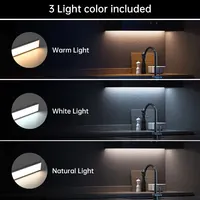 LED capteur de mouvement lumière veilleuse sans fil USB sous armoire lumière pour armoires de cuisine chambre armoire capteur éclairage intérieur 3