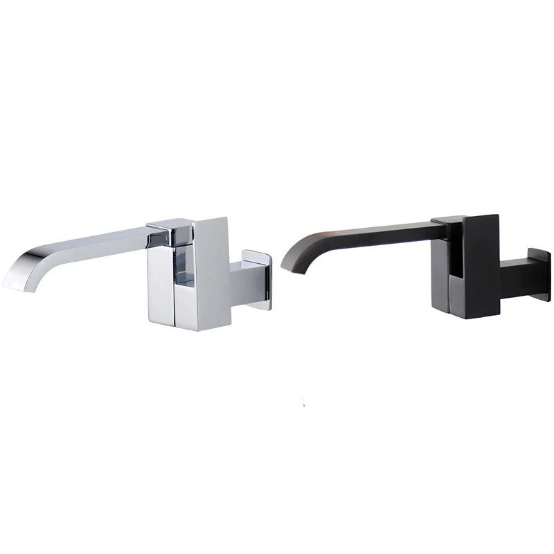 

Bathroom Basin Faucet Wall Mounted Cold Water Faucet Bathtub Waterfall Spout Vessel Sink Faucet Mop Pool Tap