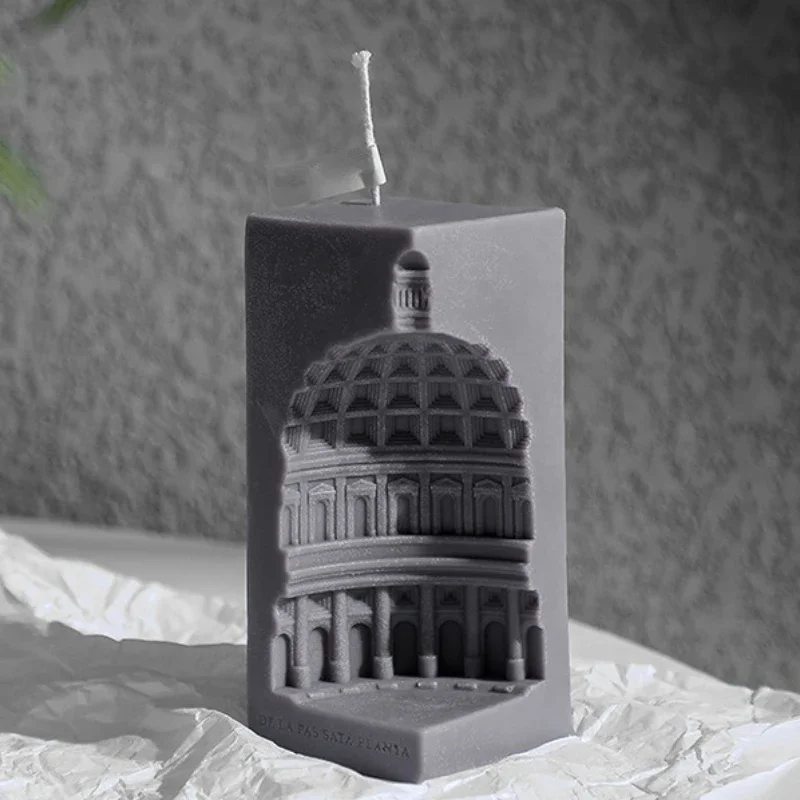 DIY Nordic Architecture Candle Silicone Mold Dome Arch Roman Column Plaster Soap Candle making Gift Craft Home Decor Supplies