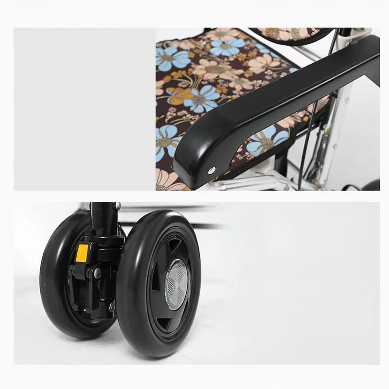 Convenient Folding Trolley Can Load 220LBS, Elderly Grocery Shopping Cart, Steel Material Portable Mobility Walker