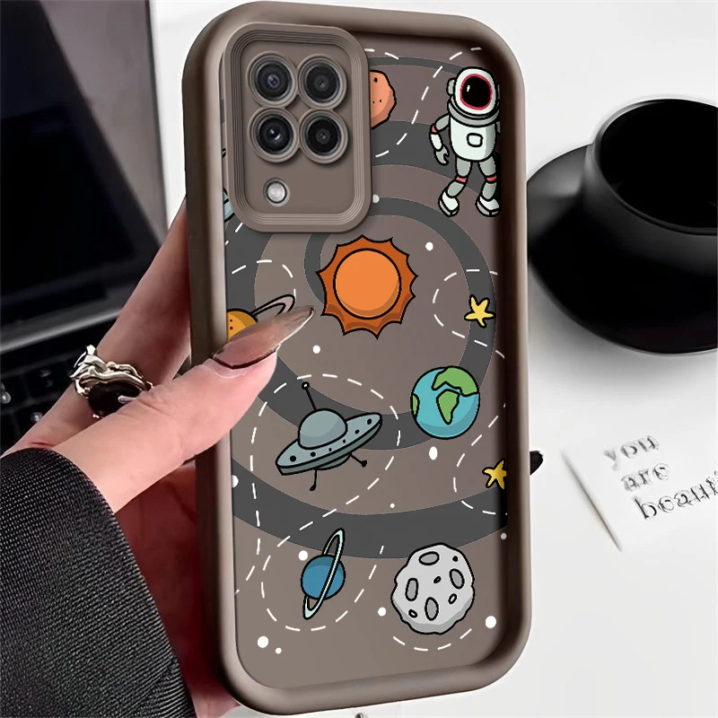 Astronaut Painted Silicone Anti-Drop Phone Case