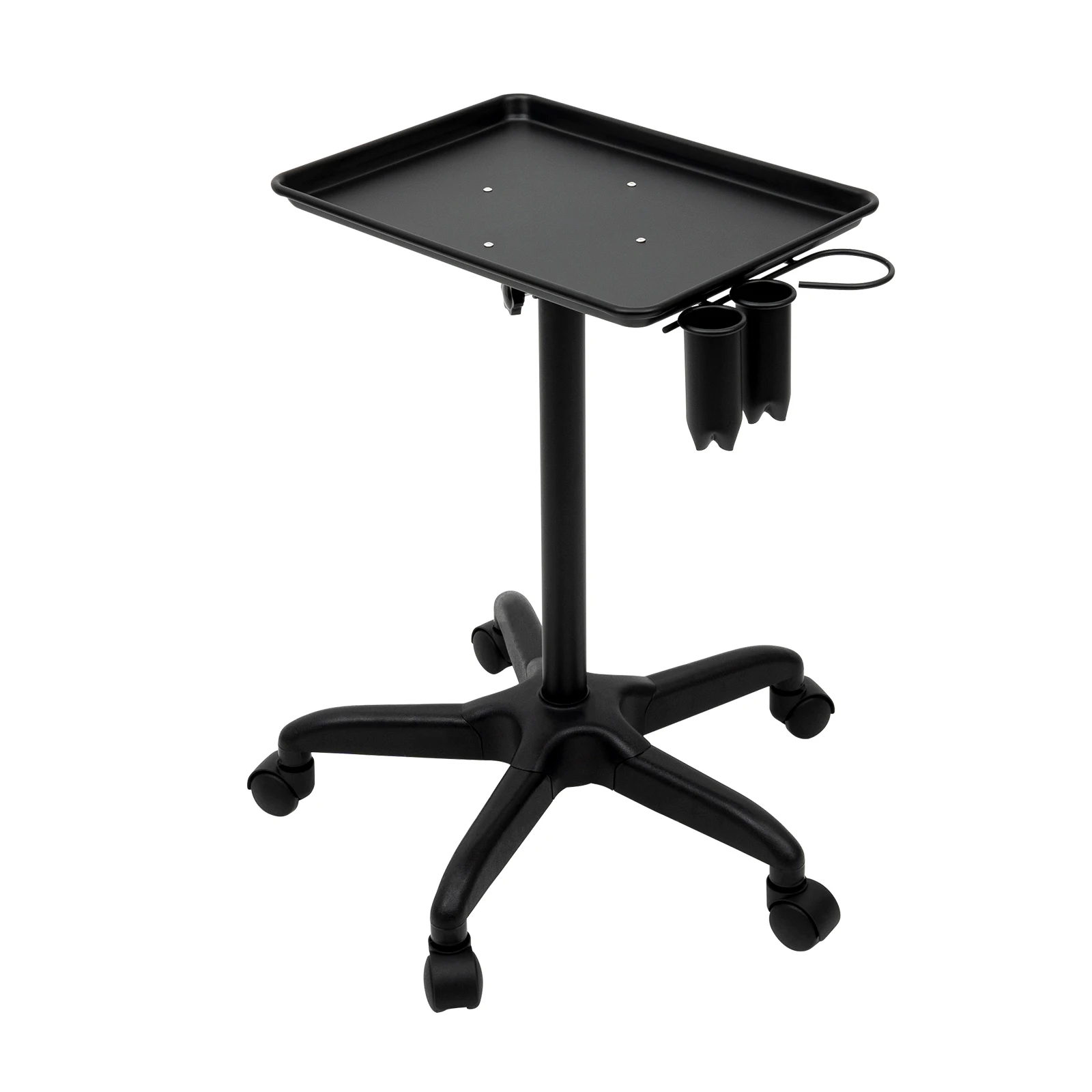 SPA Rolling Cart Professional Aluminum Salon Medical Tattoo Mobile Trolley Hair Instrument Service Tray Black/Silver multi layer storage trolley