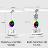 Rechargeable Led Table Lamp for Study Desk Lamp Reading Light Led Night Light with Fan Led Clock Dispaly Reading Desk Light 3