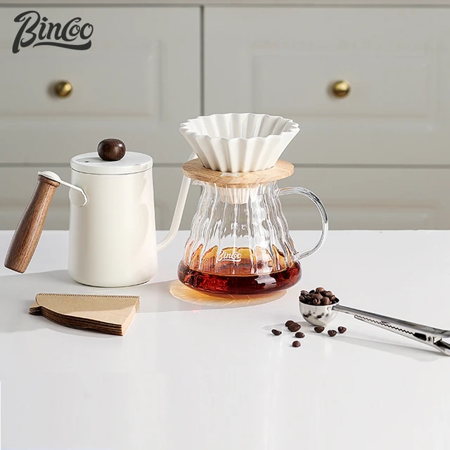 Bincoo Coffee Set Pour Over Coffee Gooseneck Kettle Drip Coffee Maker  Barista Tools Kit Portabl Coffeeware 5 Piece Sets - AliExpress