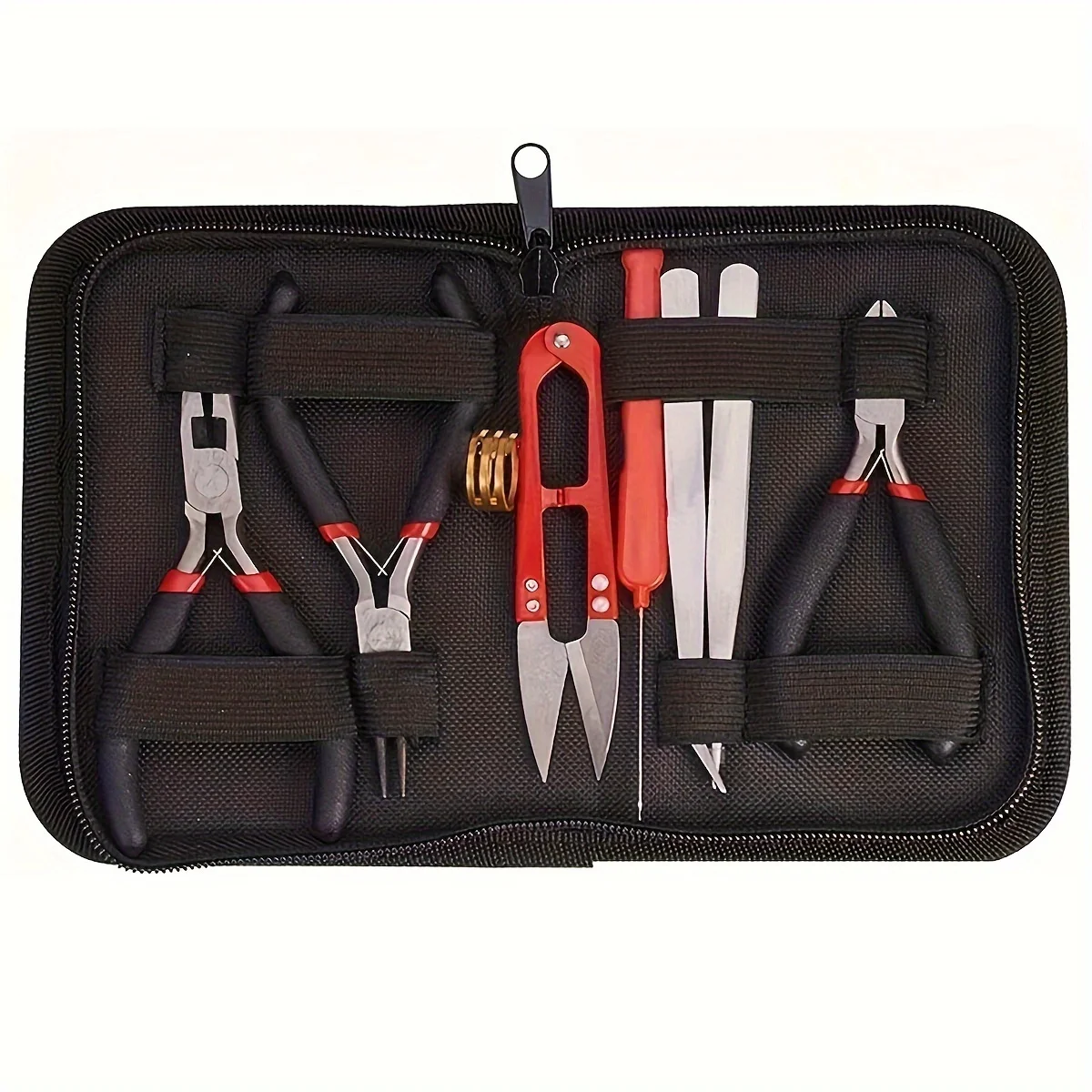 DIY Jewelry Making Tool Set 8pcs Handmade Pliers, Scissor, Tweezers, Jump Ring Opener, Suitable For Jewelry Handmade Pracise - 6