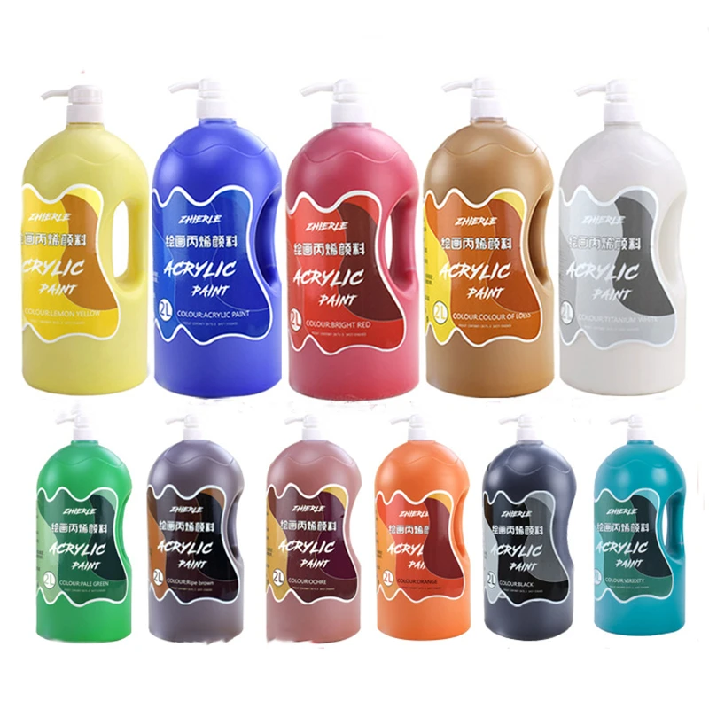500ml Acrylic Pigment Waterproof Non fading Fast Drying Paint Pigment 