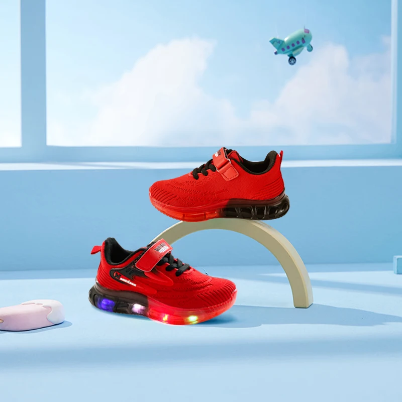 Nice Toddler Girls Light Up Shoes Low Top Led Flashing Running Hook