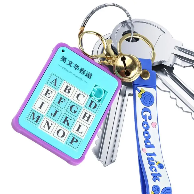 

Puzzle Slide Number Toy Number Keychain Pendant Puzzle Keyring Tangram Jigsaw Intelligence Puzzle Hung Key Chain Decorations