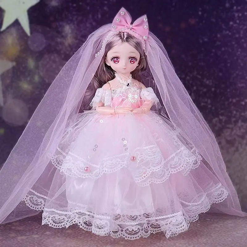 1/6 BJD Dolls for Girls Hinged Doll 30 Cm with Clothes Blonde Brown Eyed Articulated Toys for Children Spherical Joint Playsets - 2