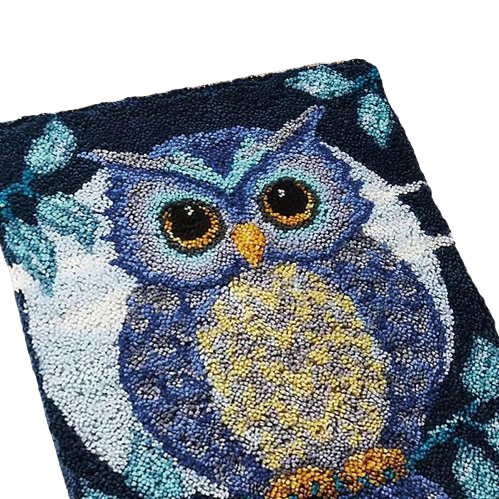 Owl Latch Hook Craft Kit for Adults Handmade Floor Mat Creative 20x14inch Carpet