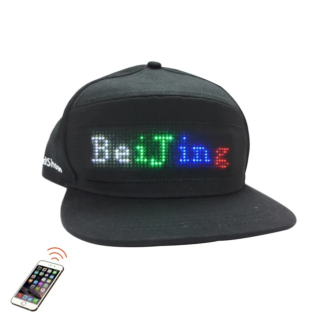 USB Charging App Control Scrolling Message LED Advert Cap Gorras Led 7 Panel Snapback _ - AliExpress Mobile