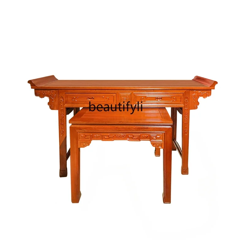 

Chinese Style Desk Buddha Table Old-Fashioned Eight Fairy Altar Cabinet Household Altar a Long Narrow Table Middle Hall Cabinet