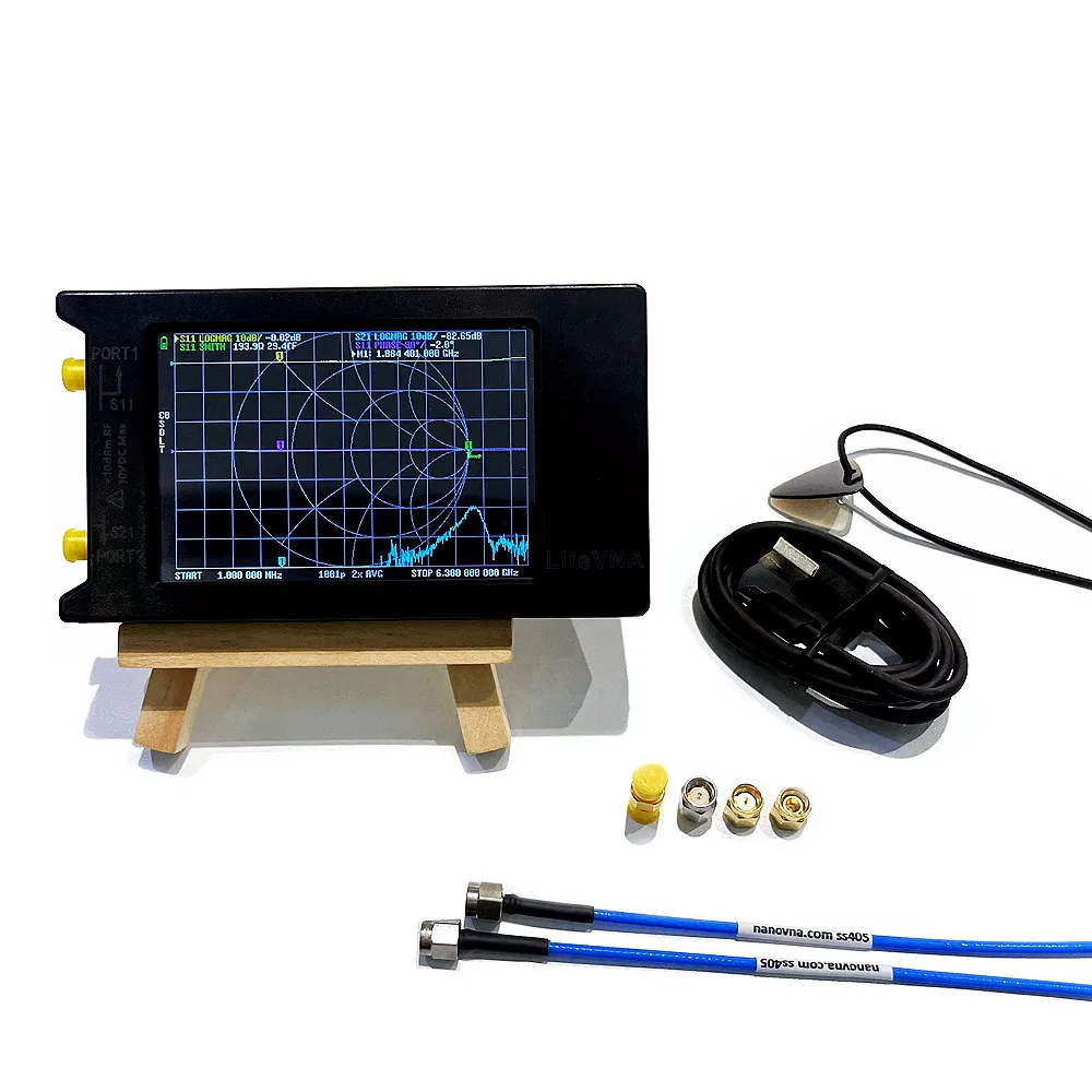 NEW 4 Inch LiteVNA 6GHz Vector Network Analyzer 50KHz~6.3GHz Antenna Analyzer 4&rdquo; TFT LCD Shortwave MF HF VHF 0.3.1 Version VNA