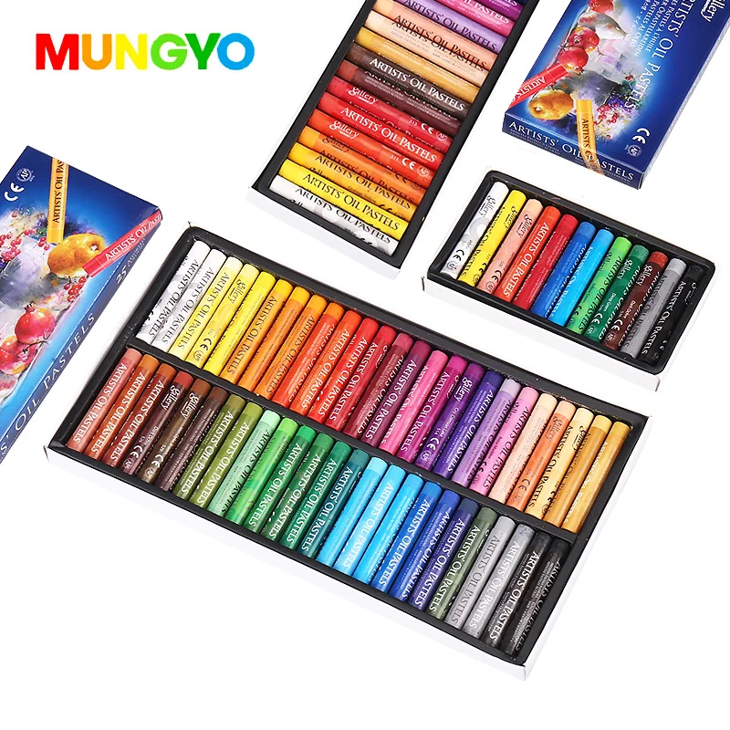 MUNGYO Artist Oil Pastel Set 12/25/50 Professional Painting Drawing Graffiti Art Crayons Washable Round Non Toxic Sticks MOPS