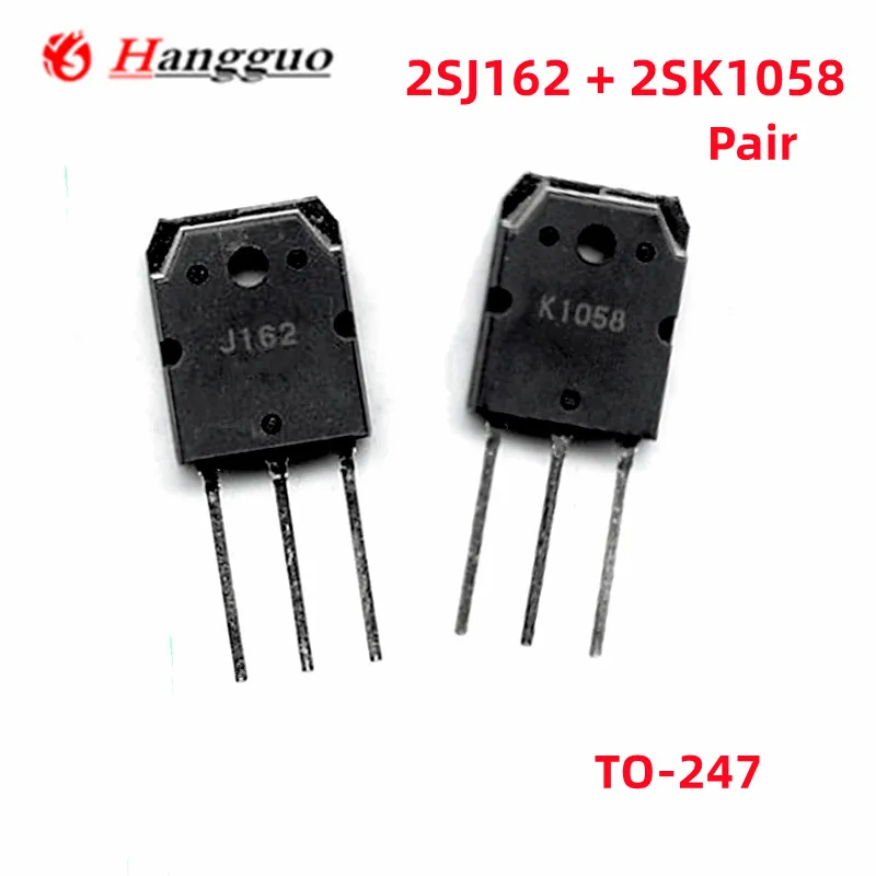 

10 шт. = 5 пар оригинальных 2SJ162 2SK1058 2SJ162 K1058 J162 TO-247 звуковая трубка высокой мощности