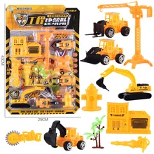 

Boy Car Excavator Toy Model Set Pull Back Tractor Inertia Plane Simulation Train Montessori Game 3 Year Toys set For Children