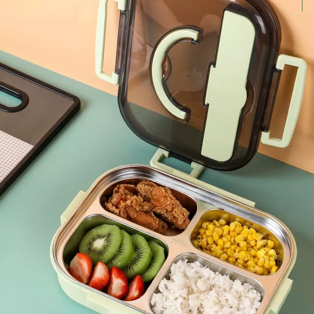 Portable Insulated Food Lunch Box Set, Stainless Steel Thermal Bento Lunch  Box for Adult Women, Microwavable Lunch Box Container - AliExpress