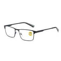 Lunettes de lecture à la mode pour hommes, monture de lunettes de Prescription bloquant la lumière bleue de haute qualité avec charnière à ressort + 75 + 125 + 175 + 225 4