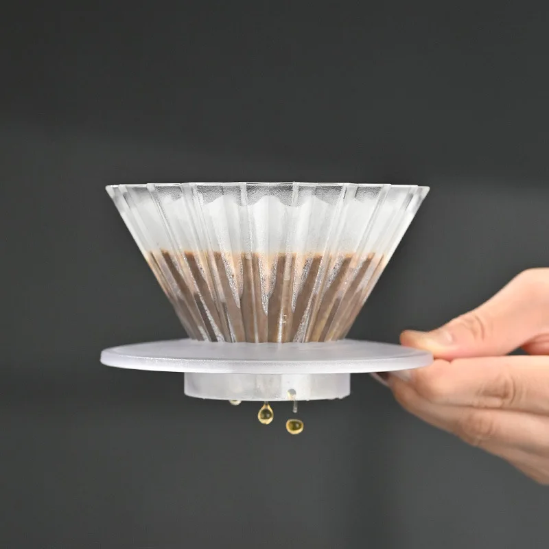 Outdoor Hand-brewed Coffee Filter Cup Set, Barista Utensílios, Resina Origami Bolo Drip Filter