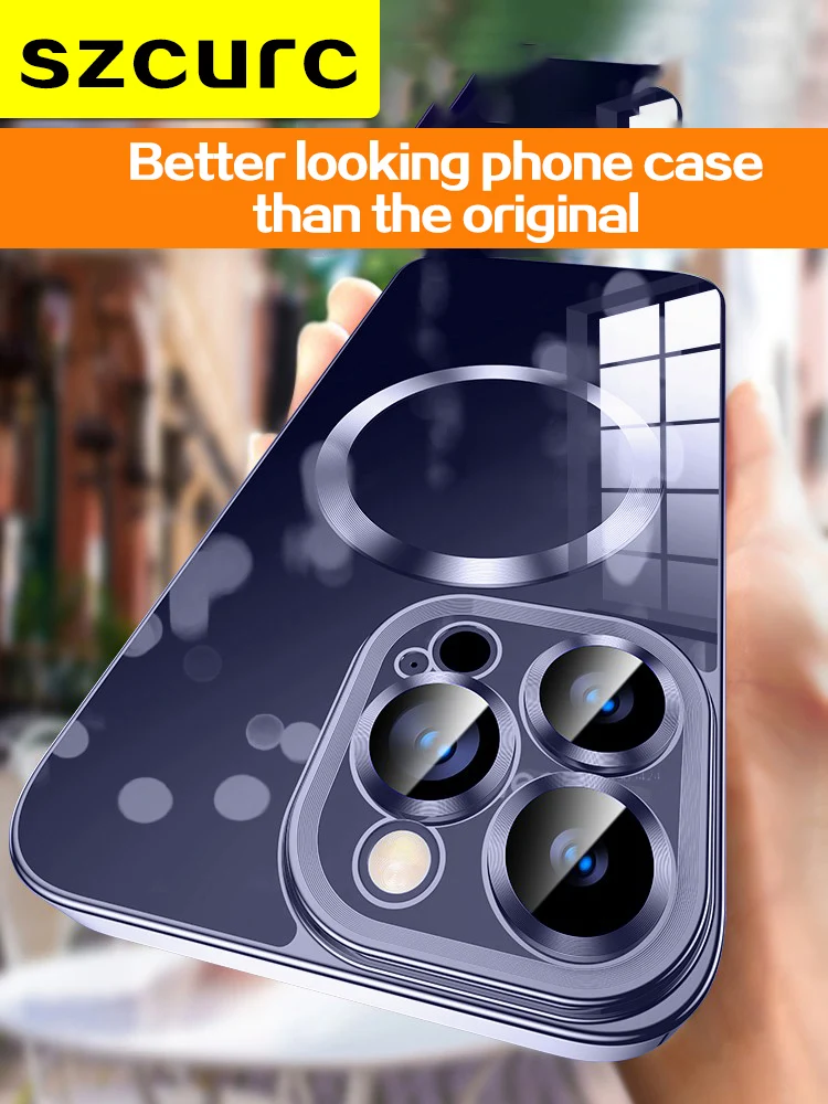 New magsafe High-end luxury For iPhone 14 Pro Max Phone case iphone 12 13 plus Magnetic suction ultra-thin protective cover bag