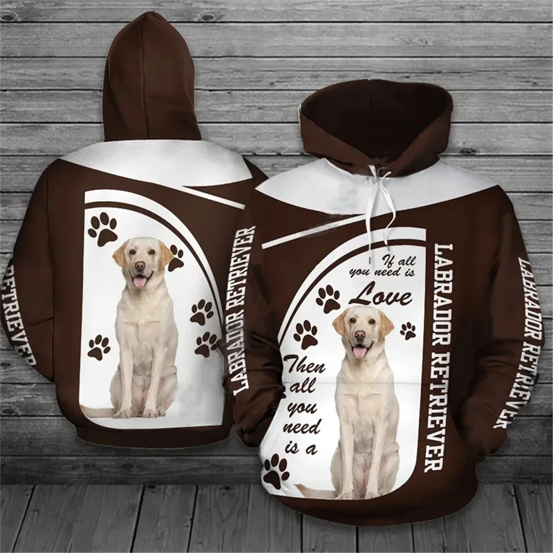 

Cute Labrador Retriever Graphic Sweatshirts Funny Animal Dog 3D Printed Hoodies For Men Clothes Casual Women Pullovers Hoody