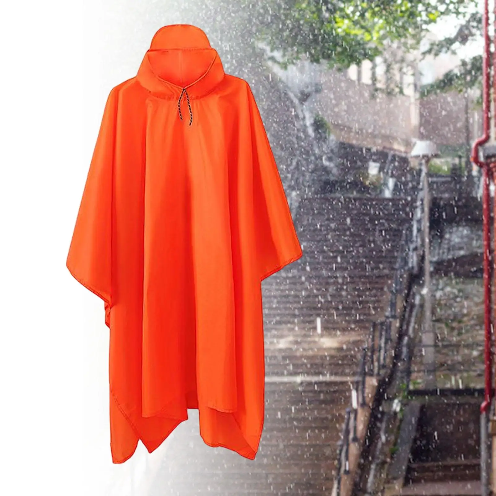 Wet Weather Rain Poncho Floor Mat Canopy Reusable Tarp for Adult Unisex Outdoor