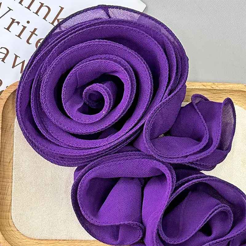 3D Floral DIY Chest Flower Sewing Applique for Wedding Dress Decoration Handmade Big Flower Pleated Patch Dresses Accessories