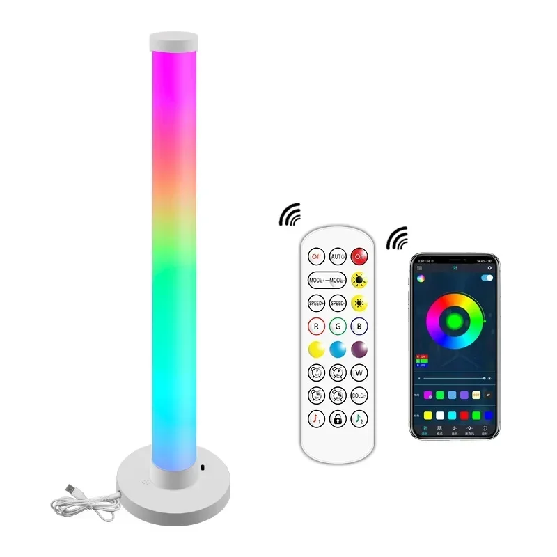 

Floor Light LED Atmosphere Night Light Strip Bluetooth Dimmable RGB Neon Night Music Table Lamp Indoor Home Bedside Room Decora