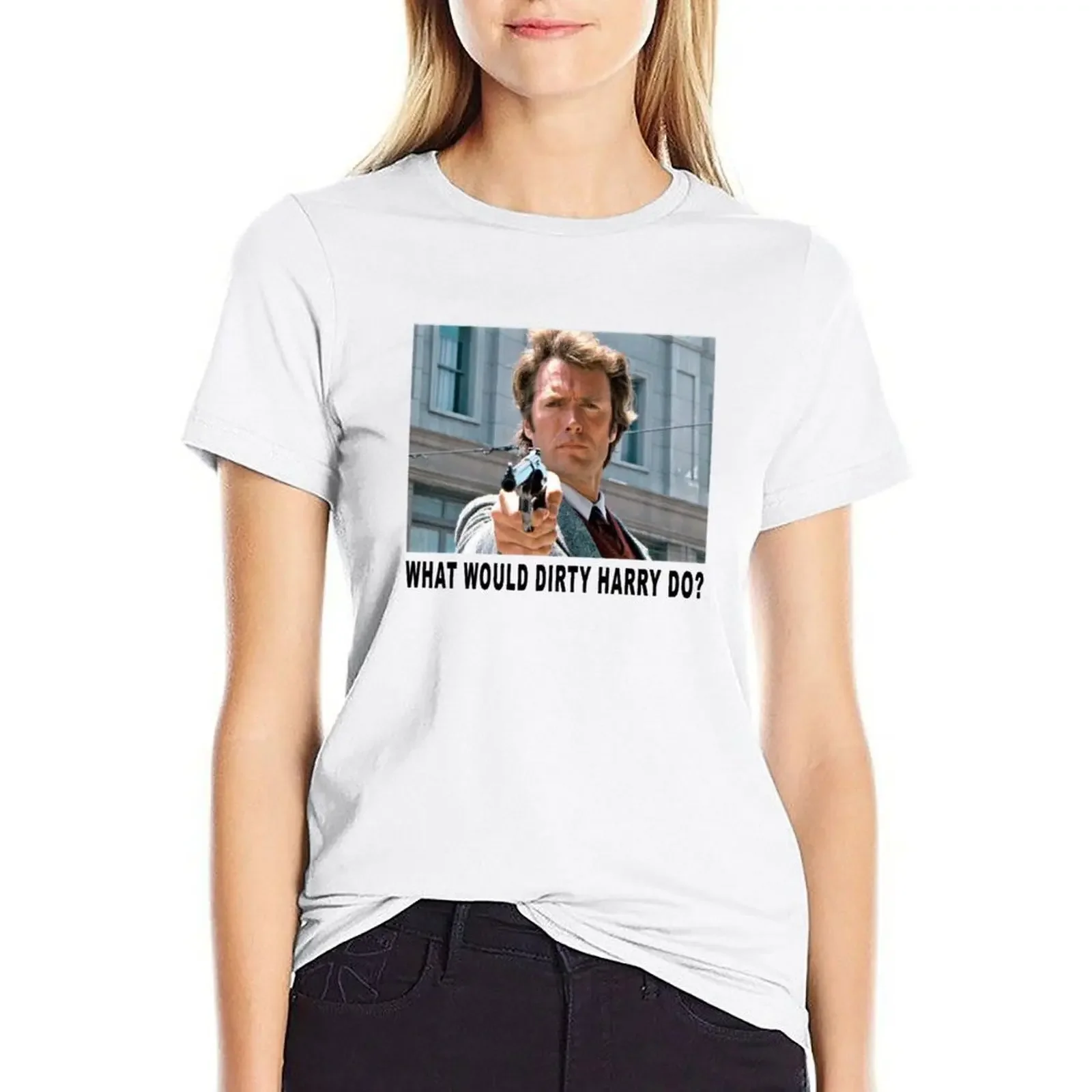 

DIRTY HARRY WWD T-shirt oversized lady clothes tees workout shirts for Women