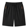 For 2024 Summer High Quality Breathe Shorts Men Casual Elastic Waist Men Quick Dry Fitness Jogging Beach Black Fahion Shorts 1