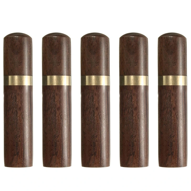 

Quality 5X Ebony Wood Toothpick Holder Bucket Mini Box Hiking Portable Craft Handmade Gift 8 X 1.8Cm