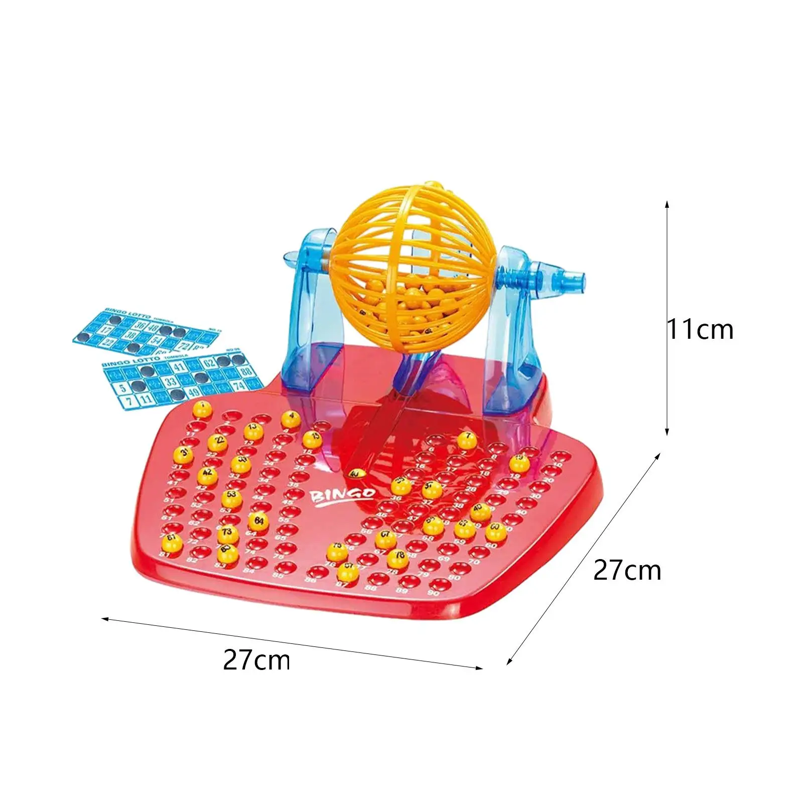 Traditional Bingo Game Reusable Professional 48 Mixed Cards 90 Numbers Lucky Ball Machine for Birthday Party Holiday Home Group