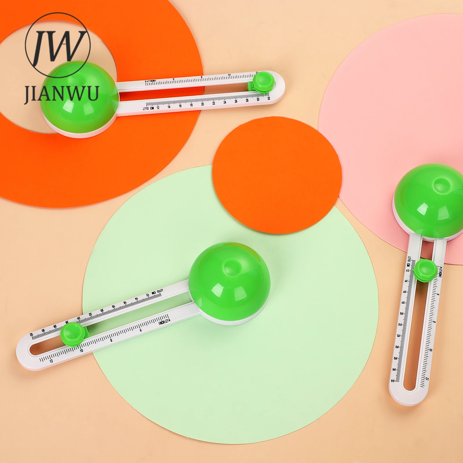 JIANWU Creative 360° Manual Rotary Cutter Multifunction Round Paper Cutter  Art Cutting Tool Stationery School Office Supplies