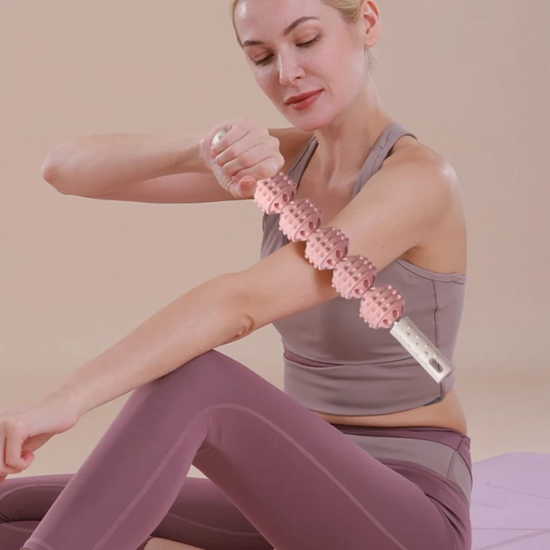 High Quality 1Pc Massage Roller Ball Muscles Relaxation Whole Body Massage Stick Yoga Fitness Wolf Tooth Fascia Stick