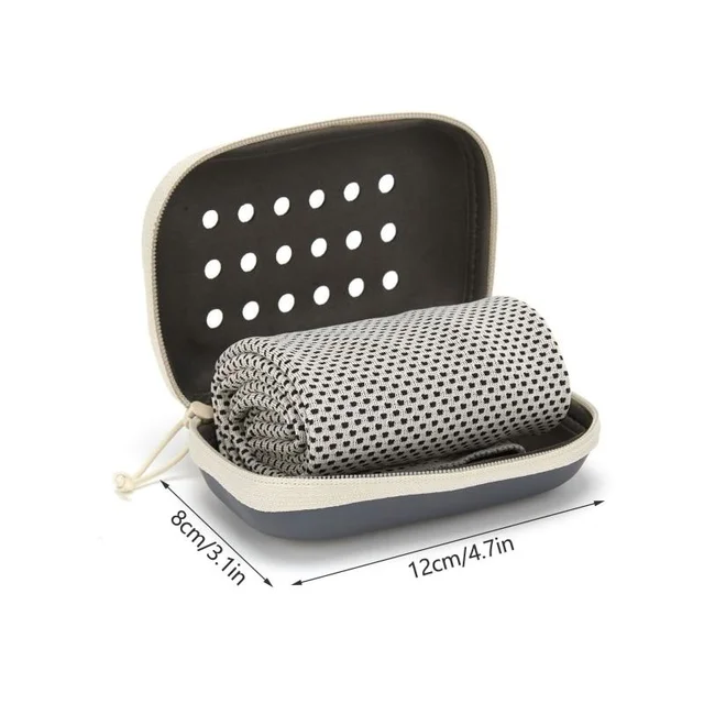 Quick Drying Cooling Towel Soft Breathable Chilly Sweat Absorption Cold Towel with Storage Box Sports Running Yoga Gym Club 6