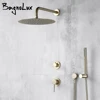 Gunmetal Shower Faucet Embed Box Wall Mounted  8-16 Inch Rain Head Hot &Cold Shower Tap Handheld 2 Ways Ceiling Arm Bathroom Sys 1