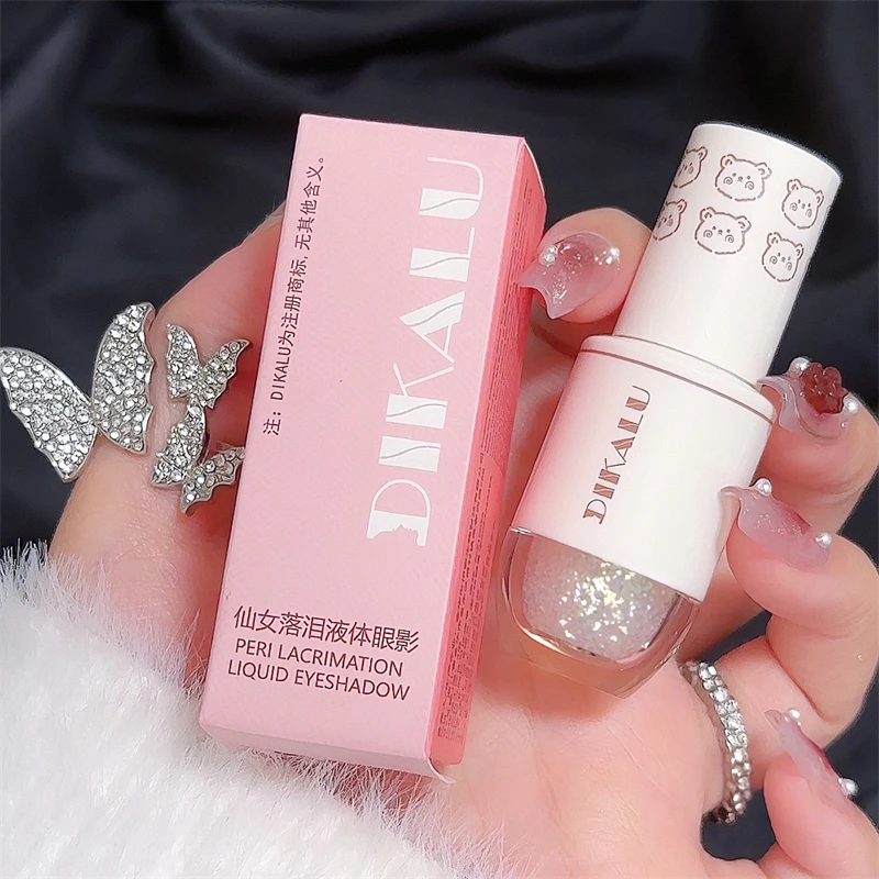 Dikalu Bear Bowling Ball Super Glittery Teardrop Liquid Eyeshadow Silky Pearl Shimmer Long Lasting and Smudge Proof Eye Makeup