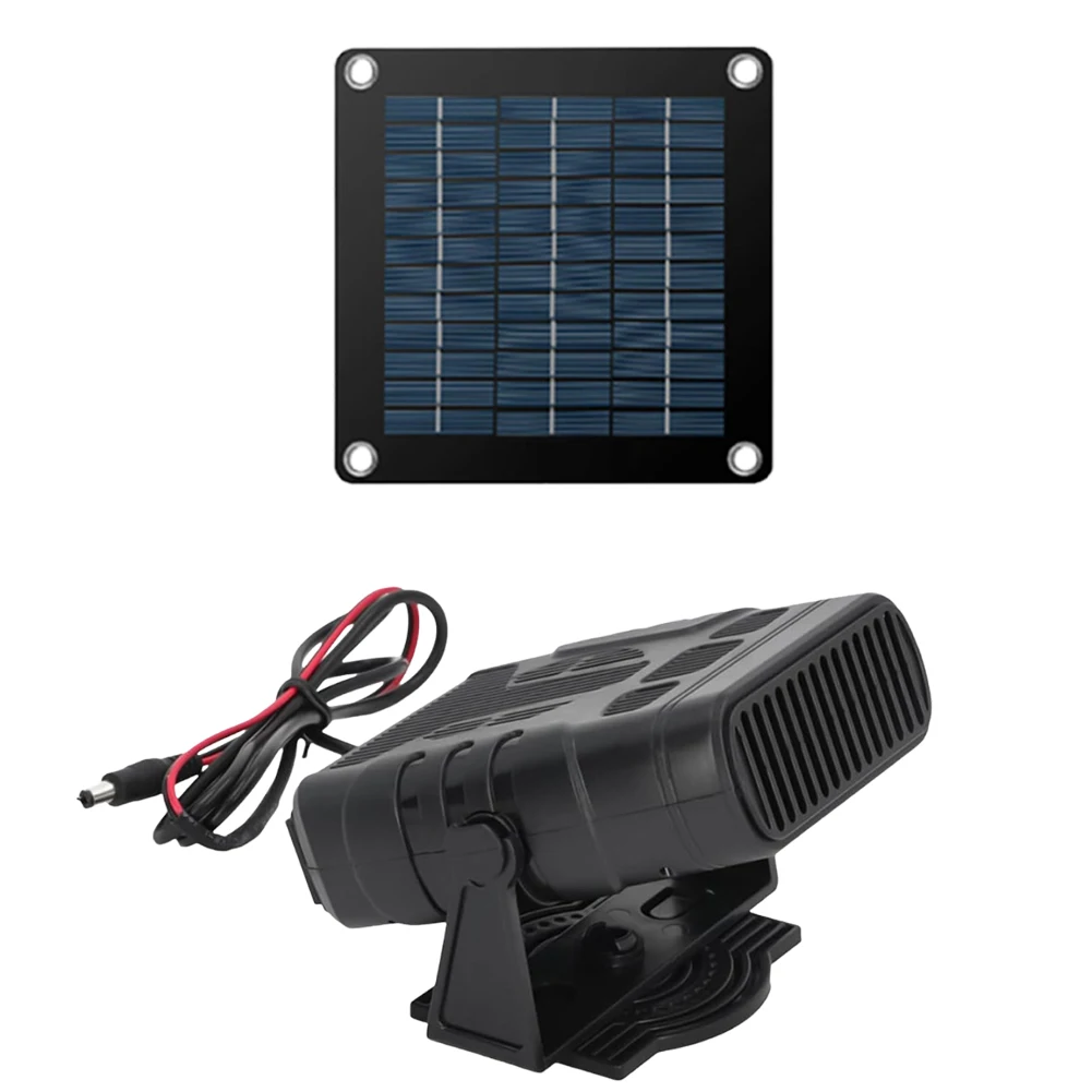 20W Solar Powered Winter Electric Heater 12V 2A Car Heater Defroster Portable Windshield Deicer Outdoor Camping Warmer