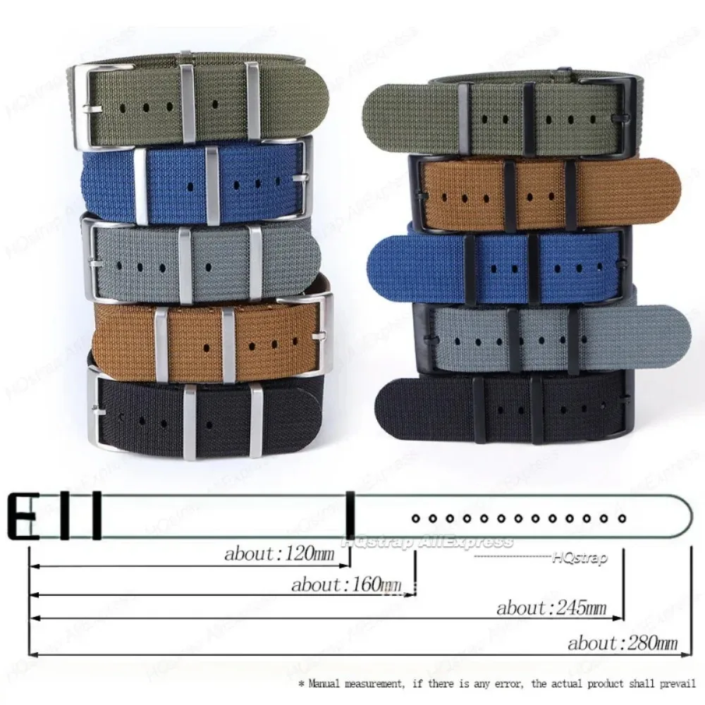 Durable Military Nylon Canvas Watch Band - Sporty Braided Strap