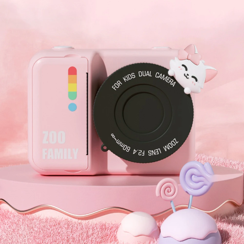 Appareil photo compact,Appareils photo numériques pour enfants,papier photo thermique,impression