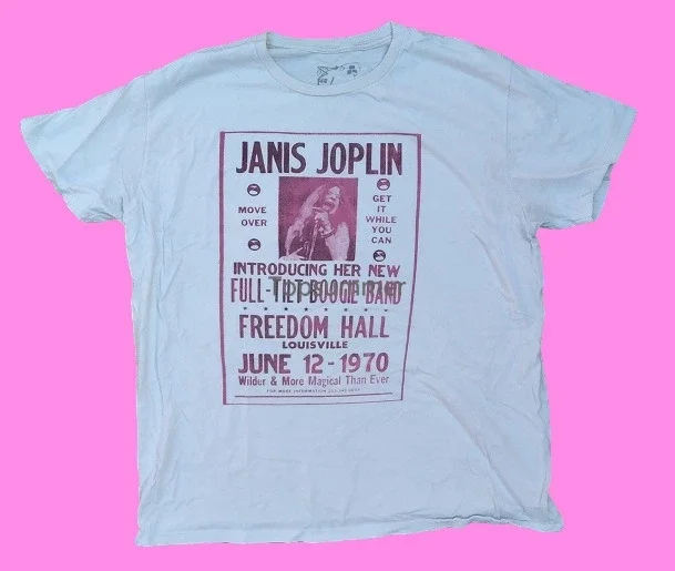 

Concert / Band T-Shirt - Janis Joplin Freedom Hall Louisville 1970 - Xl