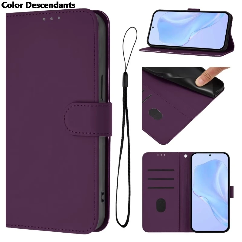 Premium PU Leather Flip Phone Case with Holder and Wallet Cover