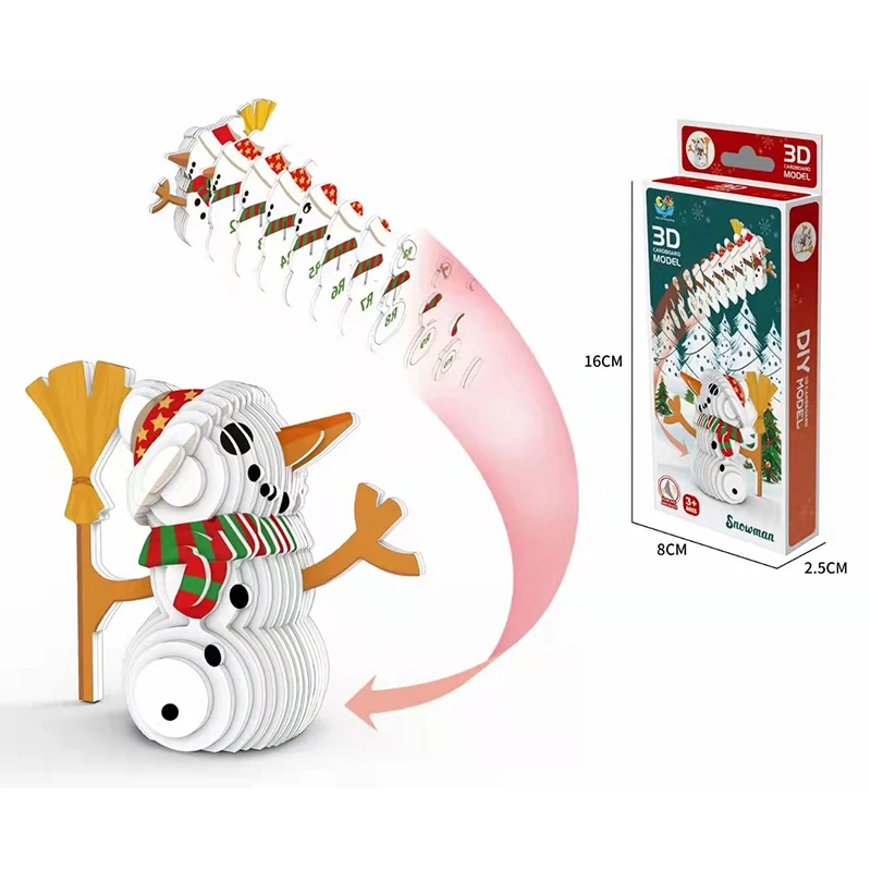 Animal 3D Paper Puzzle For Kids Educational Montessori Toys Funny DIY ...