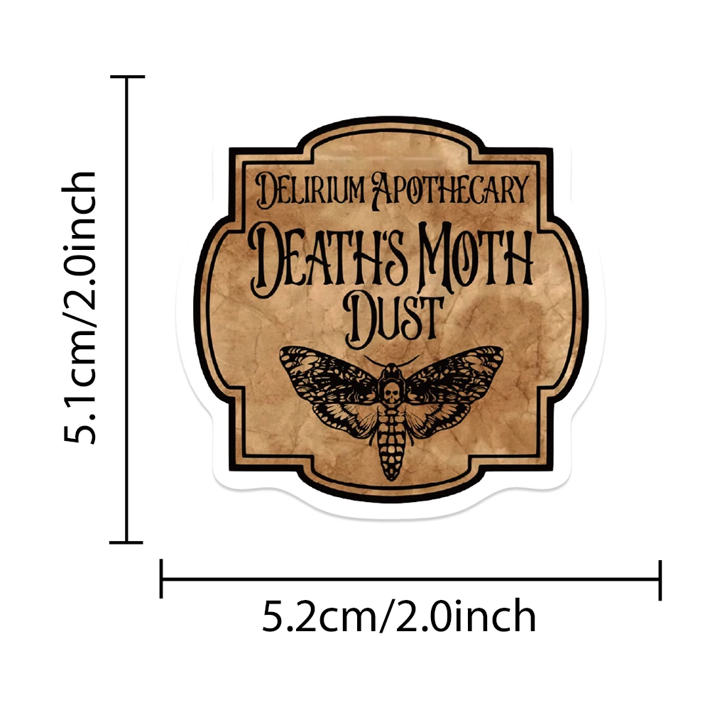 50/100 Stück Retro Gothic Apotheker Trank Etikettenaufkleber Wasserflasche Laptop Aufkleber Gepäck Notebook Skateboard Vinyl Aufkleber – Detail 11