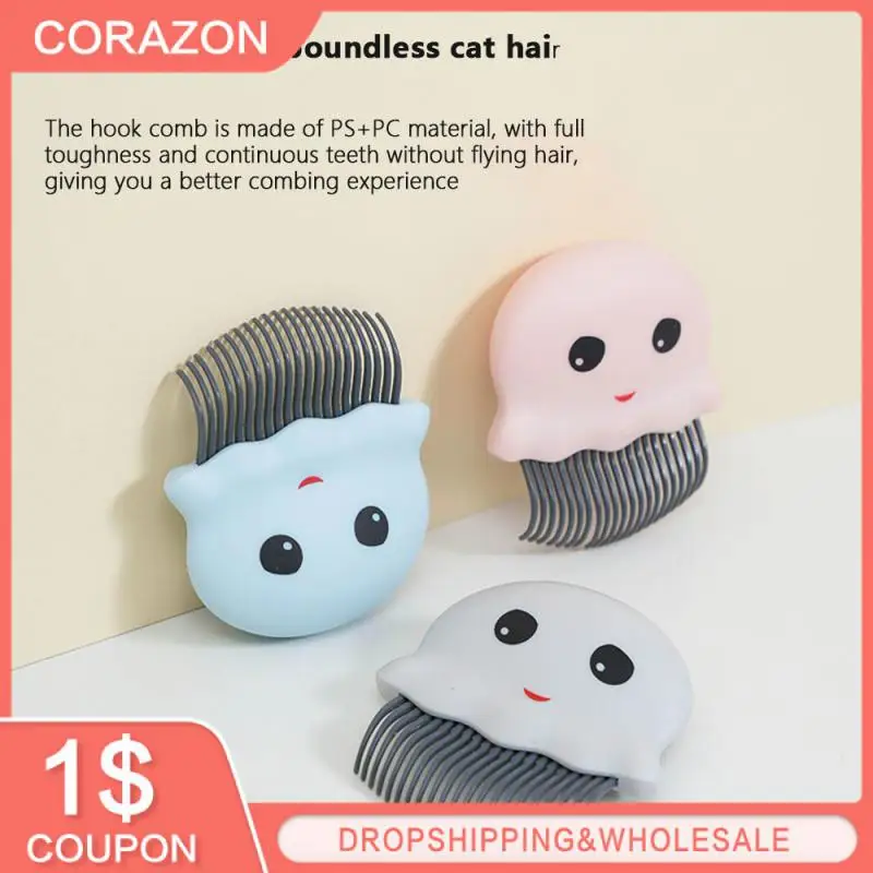 

Pet Dog Cat Combs Hair Remover Brush Pet Grooming Tools Dog Massage Comb Brush Cute Handle Remove Loose Hairs Pet Cat Supplies