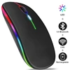 Rechargeable Bluetooth Wireless Mouse with 2.4GHz USB RGB 1600DPI Mouse for Computer Laptop Tablet PC Macbook Gaming Mouse Gamer 1