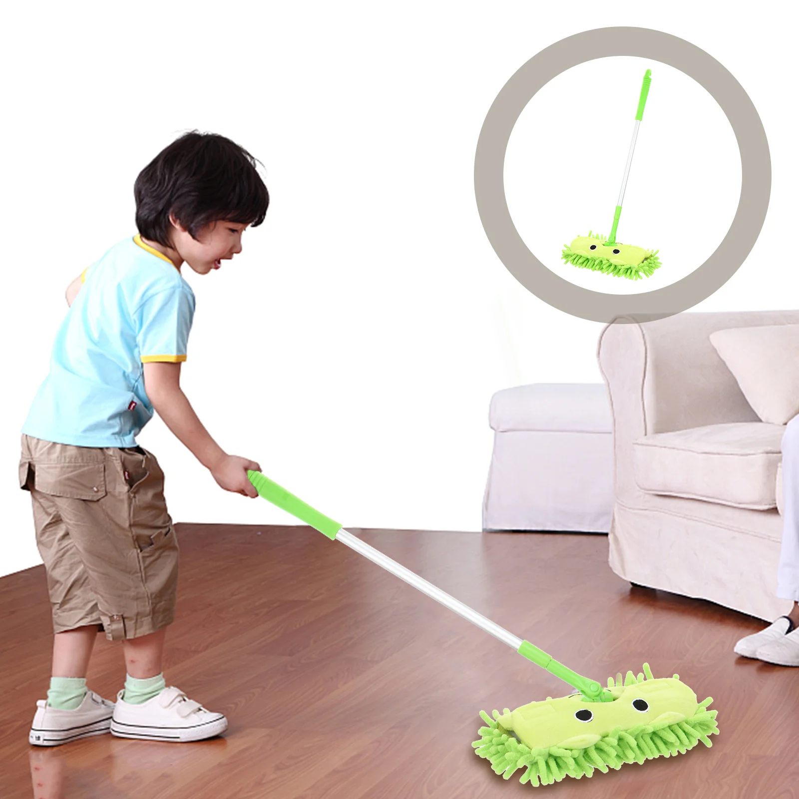 Toy Mop Pretend Kids Plaything Baby Toys Children Plastic Mini for Toddler Broom Set 5