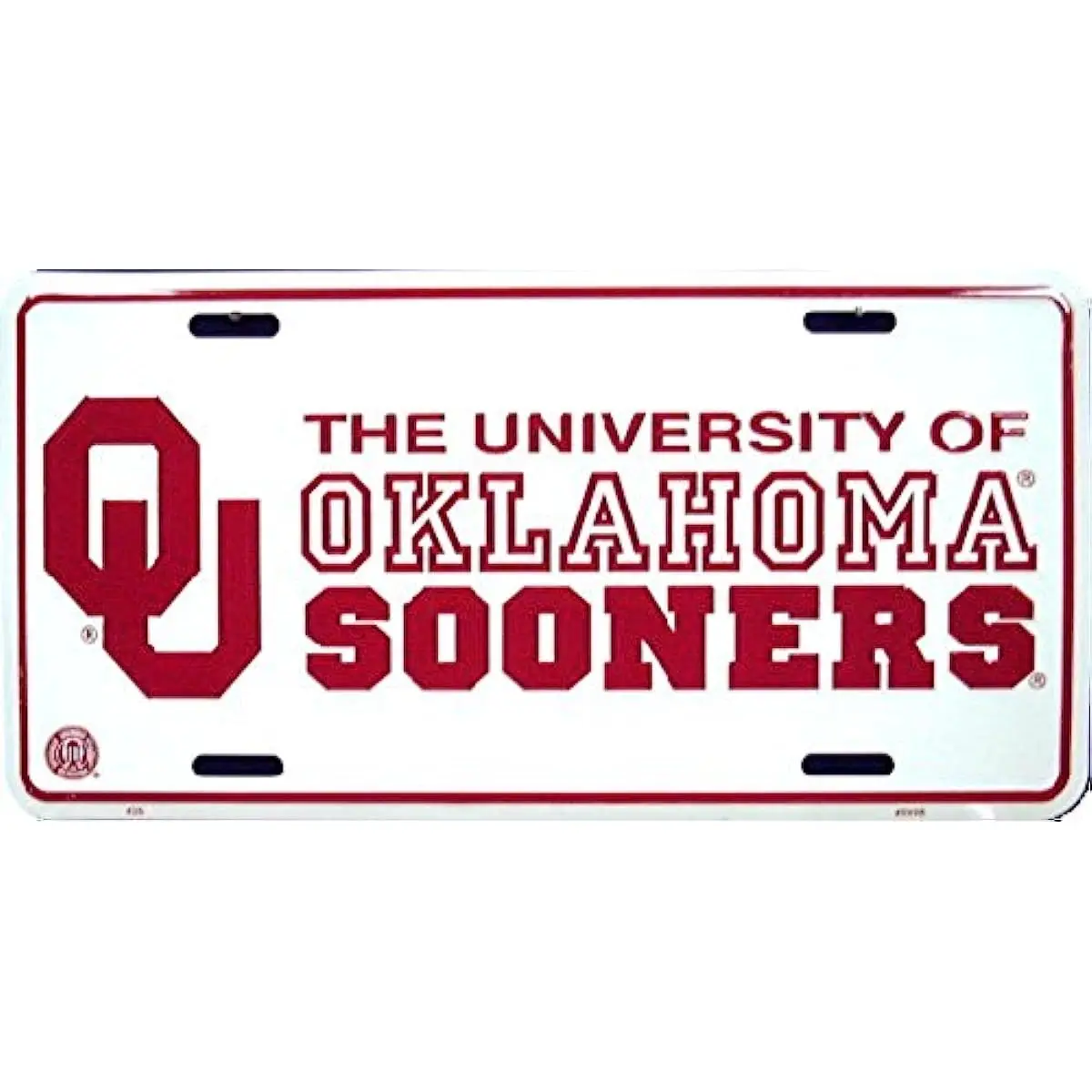 

University of Oklahoma Sooners Vintage License Plate Tin Sign Motorcycle Garage Wall Decor Posters 6 X 12in