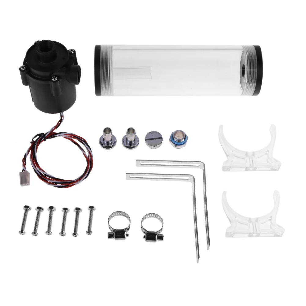 Serbatoio Acqua Acrilico Con Pompa 19W Per PC - Raffreddamento Liquido Fai-da-te 160mm - 3